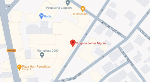 ubicación Registro Civil Juzgado de Paz Nigrán Pontevedra